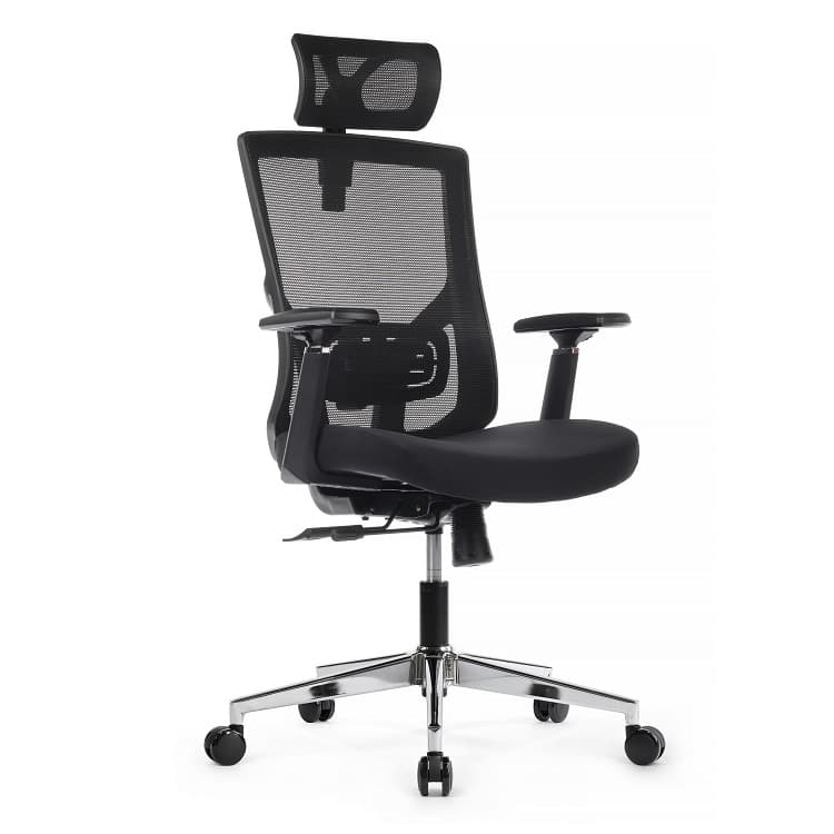 Кресло офисное Riva Chair Step (A2320) чёрная спинка/чёрное сиденье