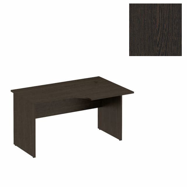 Стол эргономичный компактный правый Юнитекс Формула (140x90x75) ФР 117 ВТ венге темный
