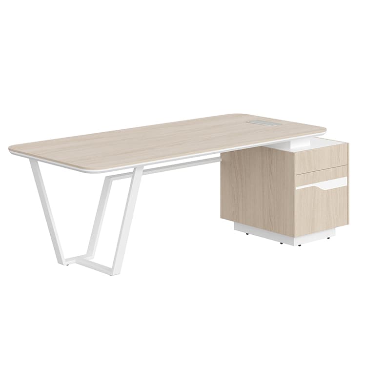 Стол руководителя Skyland СФ-571101.1 дуб светлый/белый премиум 2225х900х762 LINE