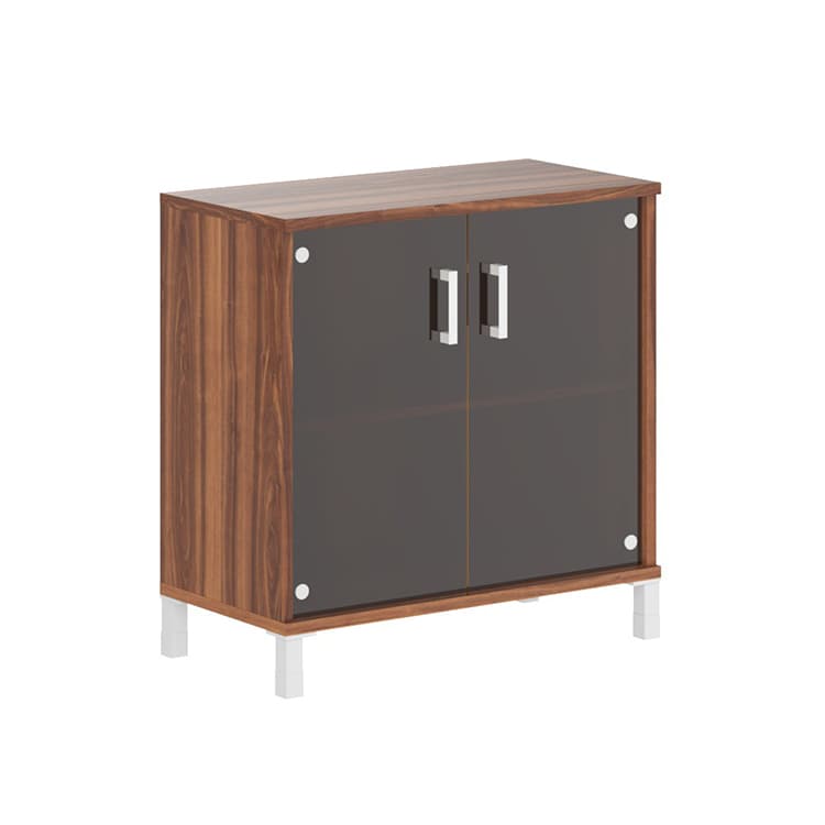 Шкаф низкий со стеклянными дверьми  Skyland B 410.5 орех даллас 900х450х920 BORN