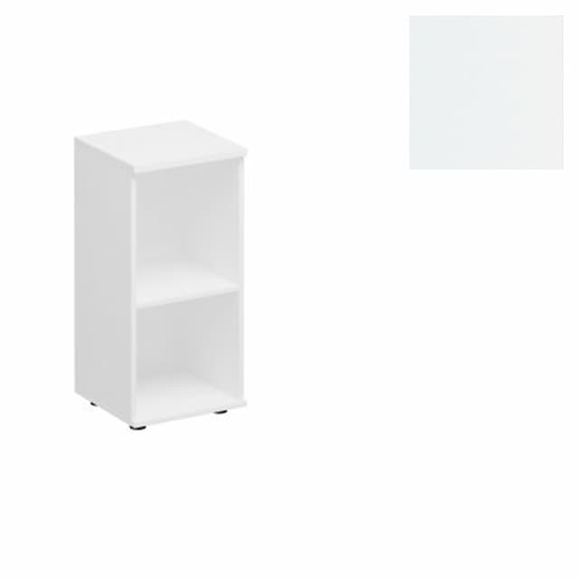 Стеллаж низкий узкий Юнитекс Комфорт К.422 БП (40x38x84) белый премиум