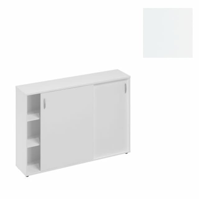 Шкаф-купе средний (для 2-х столов 80) Юнитекс А4 (164.4x36.4x112.8) А4 322 БП белый премиум