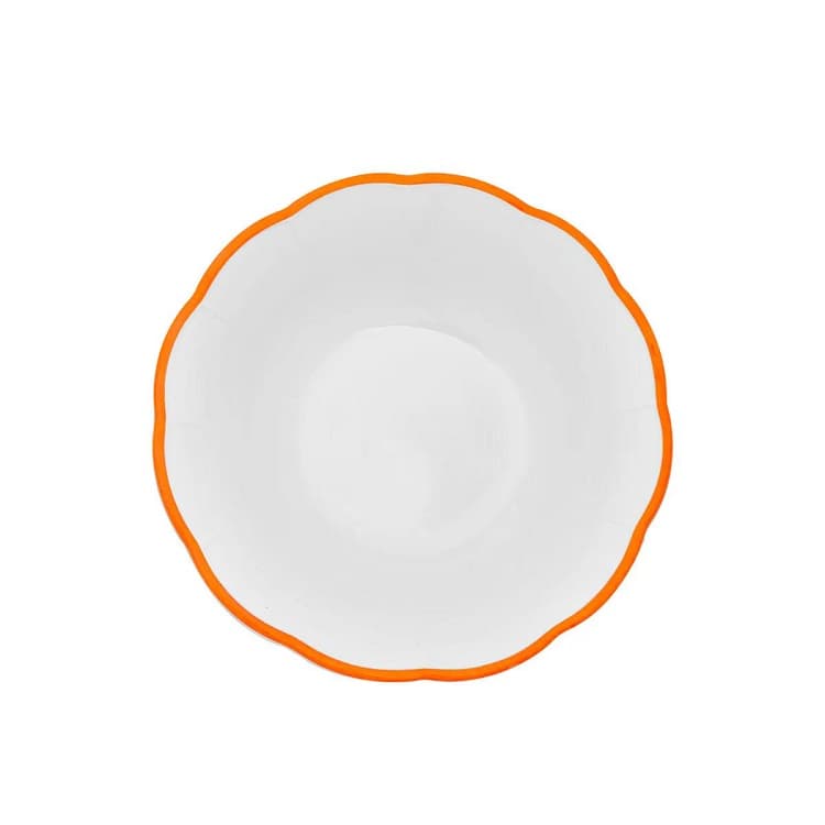 Салатник с цветным кантом (оранжевый) Ø 30 см Bitossi Petalo PET00518 Bordo ruggine