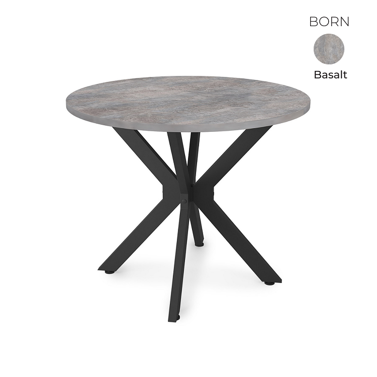 Стол обеденный круглый Алсав 21BORN-R.900 Basalt