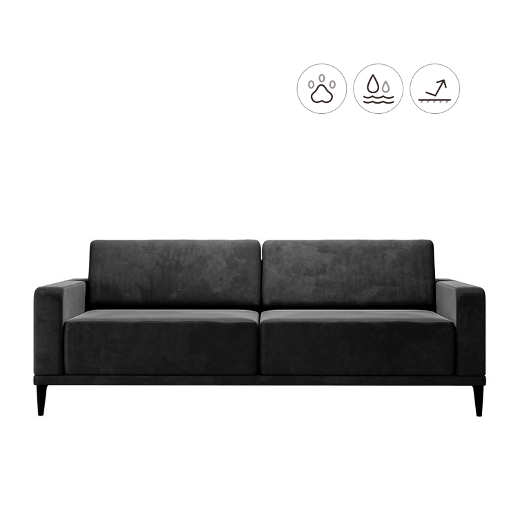 Диван Мастерфабрик Абайоми Saga dark grey ткань рогожка