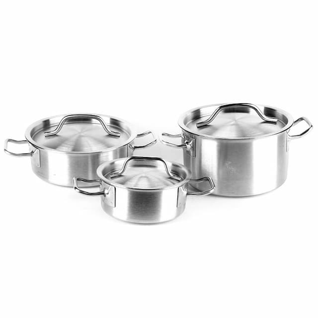 Кастрюля с тройным дном Gastrotop 120х75 объем 0,85 л с дв.ручками, арт.101611